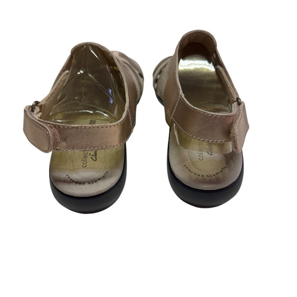 Collection Clarks Sandals Womens 10MAlexis Blossom Strappy Pink Leather Metallic - Picture 4 of 6